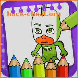 coloring pages for PJ heroes masks: coloring book icon