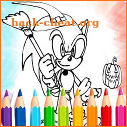 new Halloween coloring sonic book icon