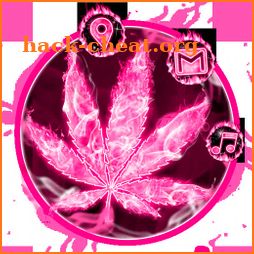 Pink Smoky Fire Rasta Weed Themes HD Wallpapers icon