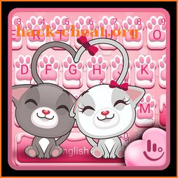 Smile Pink Cute Kitty Keyboard Theme icon