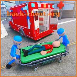 Stickman Ambulance Roof Jumping - Rooftop Stunts icon