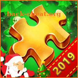 Christmas jigsaw puzzle icon