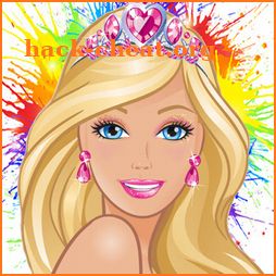 Miss Barbie princess - color book icon