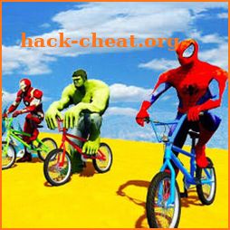 Superhero BMX Stunts Racing: Top Bike Racing Games icon