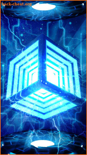 3D Neon Hyper Cube Theme screenshot