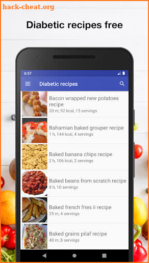 Diabetic recipes for free app offline with photo screenshot