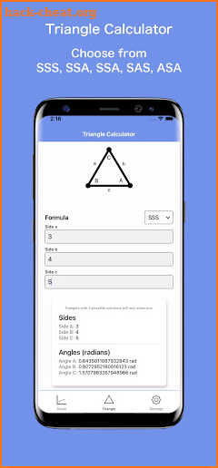 Slope Calculator & Triangle So screenshot