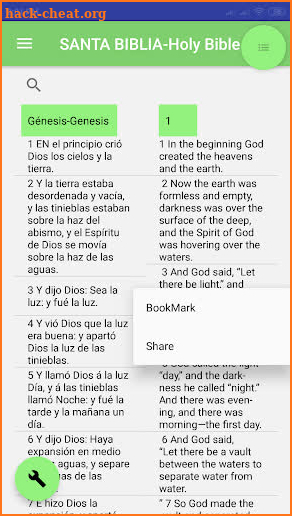 Spanish Bible English Bible Parallel screenshot