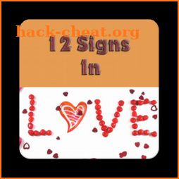 12 signs in love icon