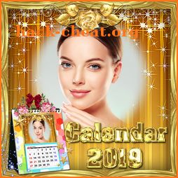 2019 Calendar Photo Frames New Year Greeting Frame icon