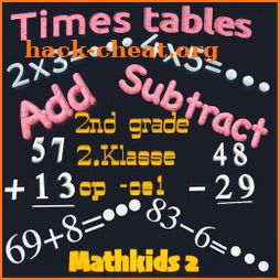 2nd grade math kids - Add, Subtract, times tables icon