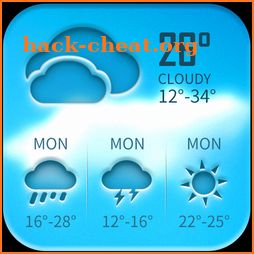 3-day weather forecast and widget icon