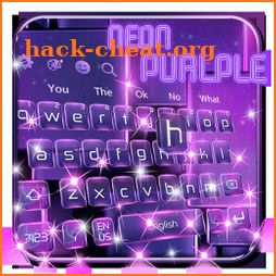 3D Abstract Neon Purple Gravity Keyboard Theme💜 icon