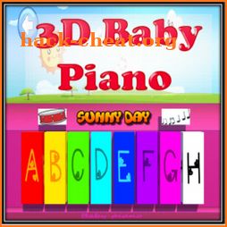 3D Baby piano icon
