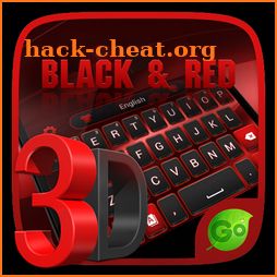 3D Black and Red GO Keyboard Theme icon