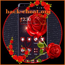 3D Black And Red Rose Theme icon