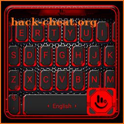 3D Black And Red Tech Keyboard Theme icon