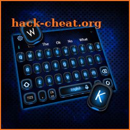 3D Blue Black Tech Keyboard Theme icon