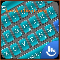 3D Blue Cool Tech Keyboard Theme icon