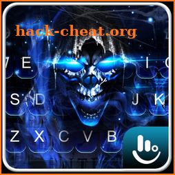 3D Blue Flame Skull Keyboard Theme icon