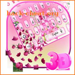 3D Bright Colorful Flowers Keyboard icon