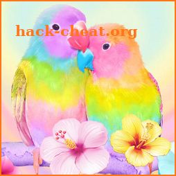 3D Cute Colorful Lovebirds Parrot Gravity Theme icon