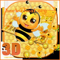 3D Cute Honey Bee Gravity Keyboard Theme icon