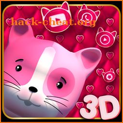 3D Cute Pink Kitty Launcher Theme icon