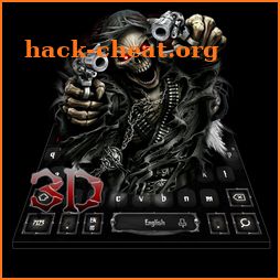 3d Devil skull  keyboard icon