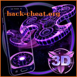 3D Fidget Spinner Neon Hologram Theme icon