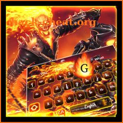3D Flaming Skull Death Keyboard Theme icon