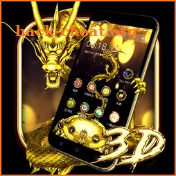3D Gold Dragon Theme icon