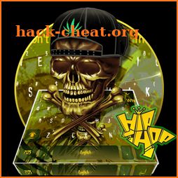 3D Gold Hip-Hop Skull Keyboard icon