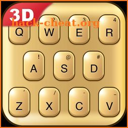 3D Golden Glitter Keyboard Theme icon