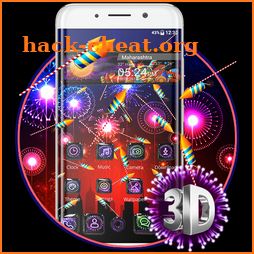 3D Happy 2018 Diwali Glass Theme icon