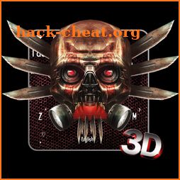 3D Live Blood Metal Skull Keyboard icon