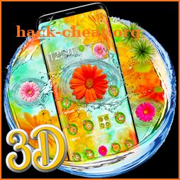 3D Live Colorful Flowers Theme icon