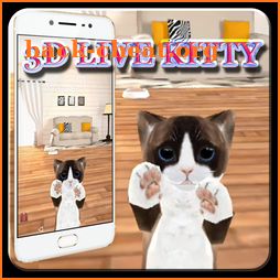 3D Live Cute Kitty Lock Theme icon