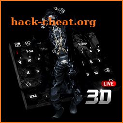 3D Live Skull & Gun Keyboard icon
