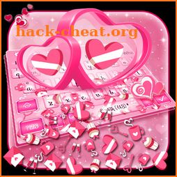 3D Love Heart Keyboard Theme icon