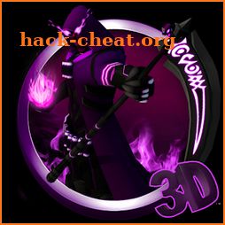 3d Neon Grim Reaper icon