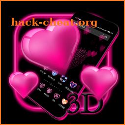 3D Neon Heart Theme icon
