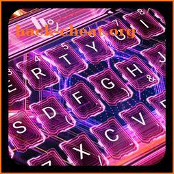 3D Neon Red Hologram Keyboard Theme icon