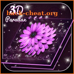 3D Parallax Purple Flower keyboard icon