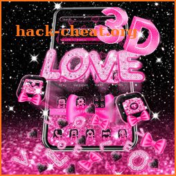 3D Pink Love Glitter Gravity Theme icon