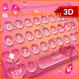 3D Pink Water Droplets Keyboard Theme icon