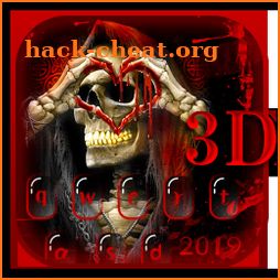 3D Red Blood Skull Live Wallpaper Keyboard Theme icon