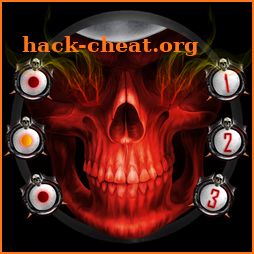 3D Red Grim Skull Lock screen icon