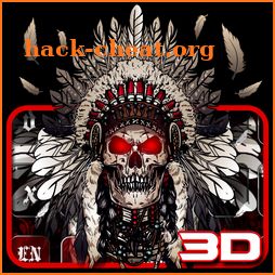 3D Red Indian Skull Keyboard Theme icon
