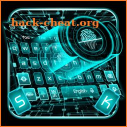 3D Scanner Fingerprint Keyboard Theme icon